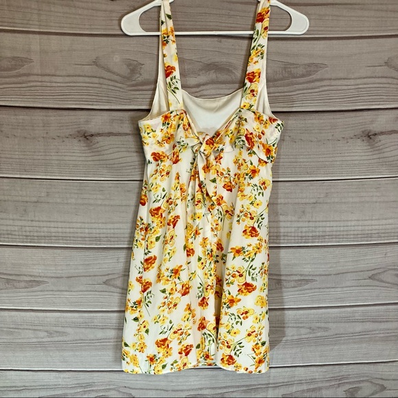 Lulu’s Day Date White Floral Print Tie Back Dress - Picture 7 of 12